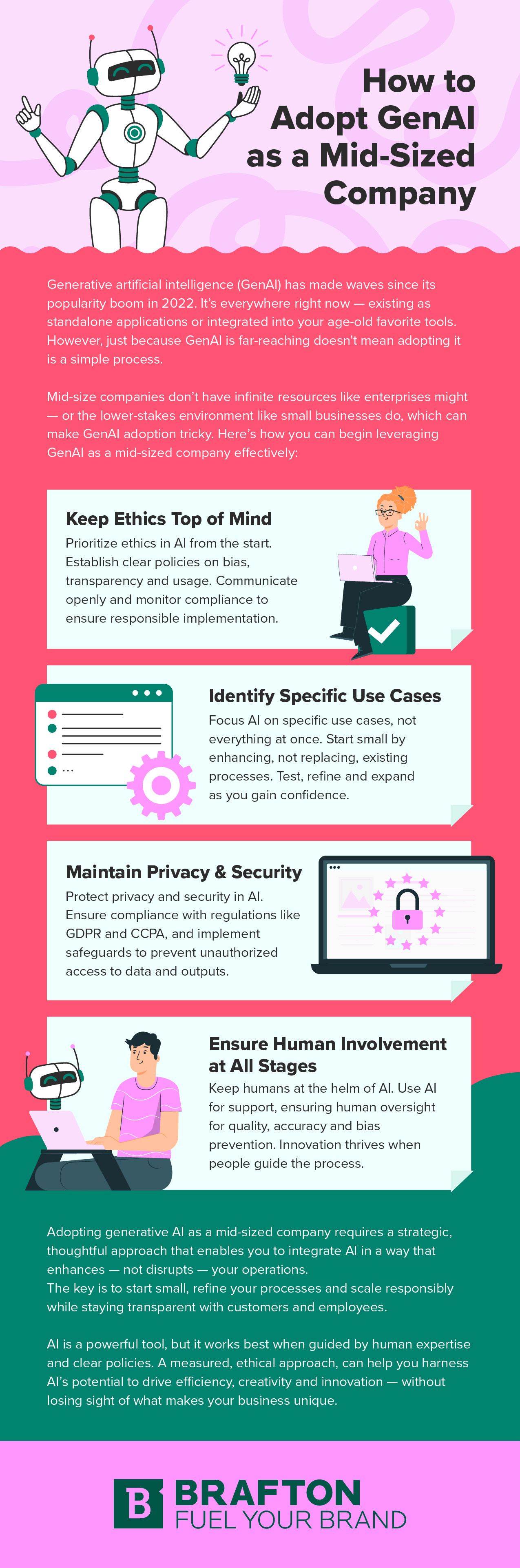AI Infographic How to Adopt GenAI as a Mid-Sized Company