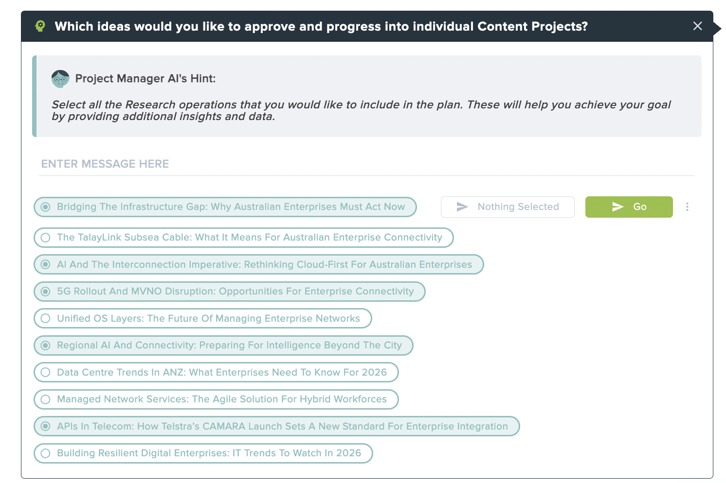 How To Use contentmarketing.ai in the AIDA Model example