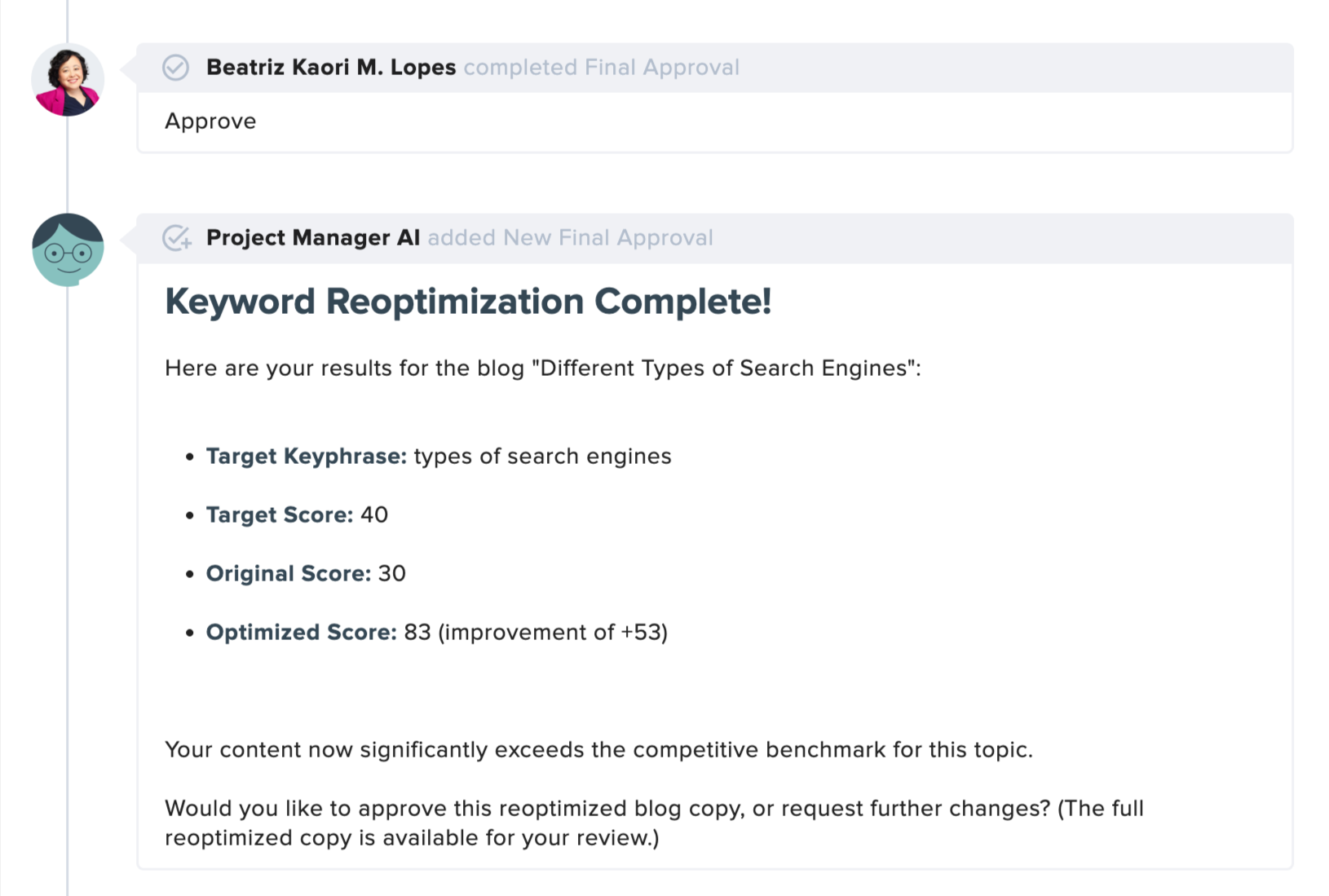 3 Ways I Used contentmarketing.ai This Summer screenshot keyword complete
